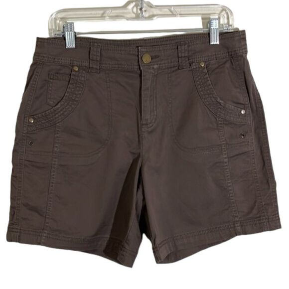 Style & Co. Women's Brown Flat Front Shorts Cotton/Spandex Size 10 - Picture 1 of 7